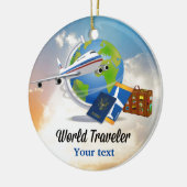 World Traveller TEMPLATE Keramik Ornament (Links)