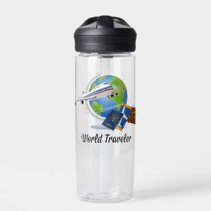 World Traveller, verpackt und einsatzbereit, Trinkflasche