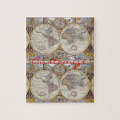 World Traveller Vintag Map Thunder_Cove Puzzle (Vertikal)