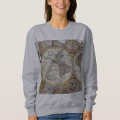 World Traveller Vintag Map Thunder_Cove Sweatshirt (Vorderseite)