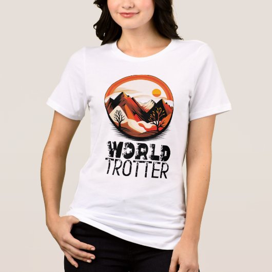 World Trotter - Aventura en el Horizonte Tri-Blend Shirt (Vorderseite)