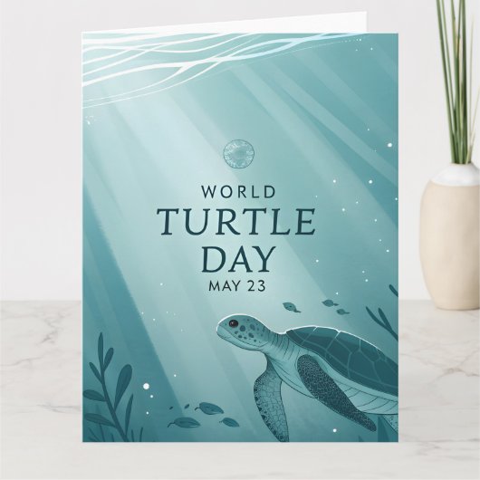 World Turtle Day Underwater Sea Turtle Art Karte (Vorderseite)