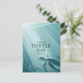 World Turtle Day Underwater Sea Turtle Art Postkarte (Stehend Vorderseite)