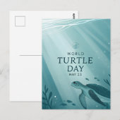 World Turtle Day Underwater Sea Turtle Art Postkarte (Vorne/Hinten)