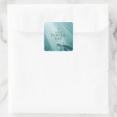 World Turtle Day Underwater Sea Turtle Art Quadratischer Aufkleber (Tasche)