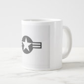 World War 2 USAF Aircraft Insignia Banner Jumbo-Tasse (Vorderseite Rechts)