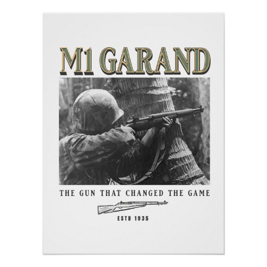 World War 2 Weapon M1 Garand Rifle Poster (Vorderseite)
