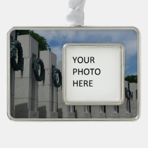 World War II Ehrenmal Kränze I Rahmen-Ornament Silber