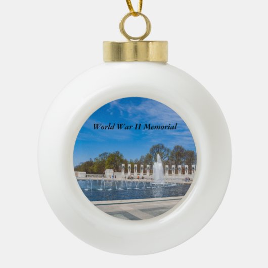 World War II Keramik Kugel-Ornament (Vorderseite)