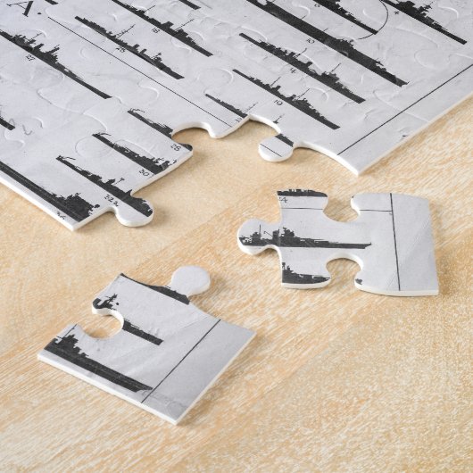 World War II Navy Battleship Recognition Chart Puzzle (Seite)