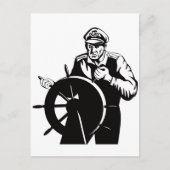 World war two navy captain sailor helmsman postkarte (Vorderseite)