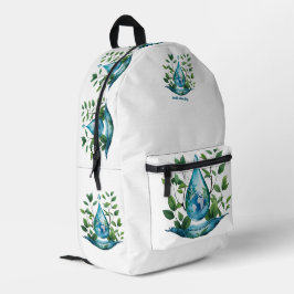 World Water Day Bedruckter Rucksack
