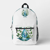 World Water Day Bedruckter Rucksack (Vorderseite)