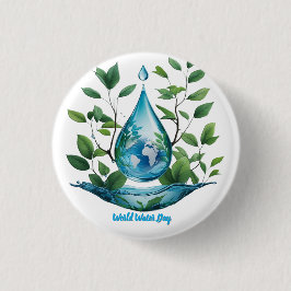 World Water Day Button