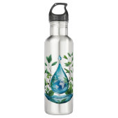 World Water Day Edelstahlflasche (Vorderseite)