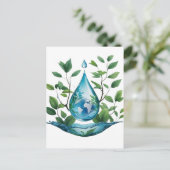 World Water Day Postkarte (Stehend Vorderseite)