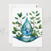 World Water Day Postkarte (Vorne/Hinten)