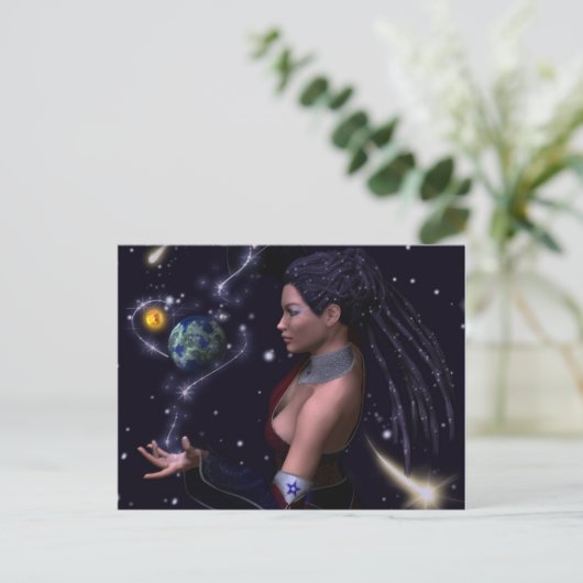 World Weaver Postkarte (Stehend Vorderseite)