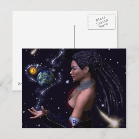 World Weaver Postkarte (Vorne/Hinten)
