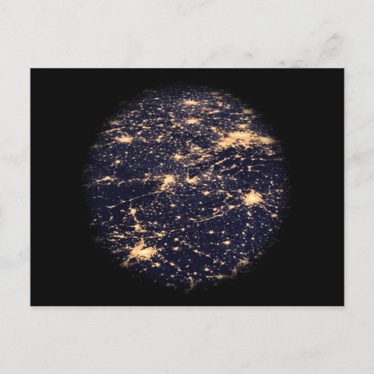 World Wide Web Light Network Postcard Postkarte (Vorderseite)