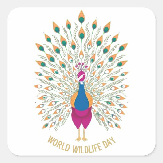 WORLD WILDLIFE DAY Sticker (Vorderseite)