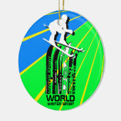 World Winter Sport Ski Ornament (Links)