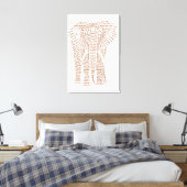 World Word African Elephant Canvas Print Leinwanddruck (Insitu (Schlafzimmer))