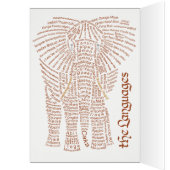 World Word African Elephant Card (Innen (Links))