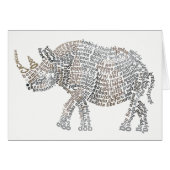 World Word African Rhino Card (Vorderseite (Horizontal))