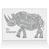 World Word African Rhino Card (Innenansicht Horizontal (Oben))