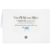 World Word African Rhino Card (Rückseite Horizontal)