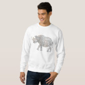 World Word African Rhino Sweatshirt (Vorne ganz)