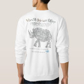 World Word African Rhino Sweatshirt (Rückseite)