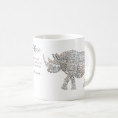 World Word African Rhino Tasse (VorderseiteRechts)