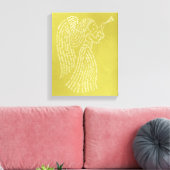 World Word Angel Gold Canvas Print Leinwanddruck (Insitu (Wohnzimmer))