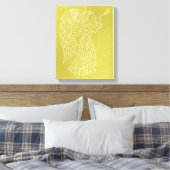 World Word Angel Gold Canvas Print Leinwanddruck (Insitu (Schlafzimmer))