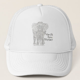 World Word Asian Elephant Baseball Cap Truckerkappe