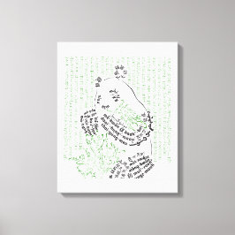 World Word Bamboo Panda Canvas Print Leinwanddruck
