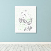 World Word Bamboo Panda Canvas Print Leinwanddruck (Insitu (Holzboden))