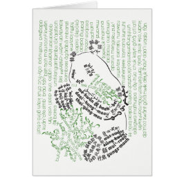 World Word Bamboo Panda Card