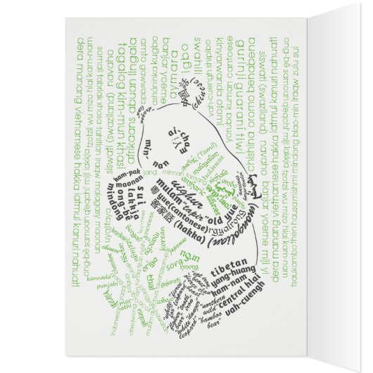 World Word Bamboo Panda Card (Innen (Links))