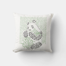 World Word Bamboo Panda Pillow Kissen