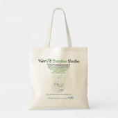 World Word Bamboo Panda Tote Bag Tragetasche (Rückseite)