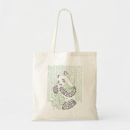 World Word Bamboo Panda Tote Bag Tragetasche