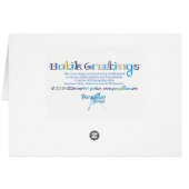 World Word Batik Greetings Card (Rückseite Horizontal)