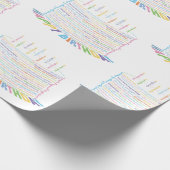 World Word Birthday Cake Wrapper Geschenkpapier (Ecke)
