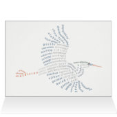 World Word Blue Heron Card (Innenansicht Horizontal (Oben))