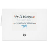 World Word Blue Heron Card (Rückseite Horizontal)