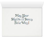 World Word Blue Heron Card (Innenansicht Horizontal (Unten))