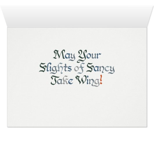 World Word Blue Heron Card (Innenansicht Horizontal (Unten))